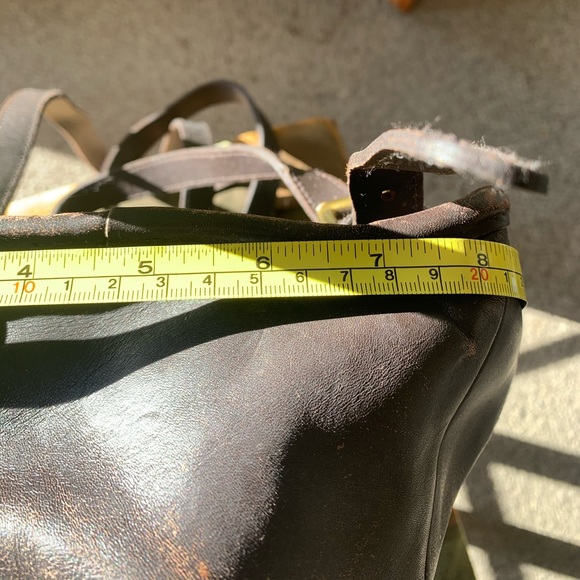 Vintage Dark Brown Leather Backpack - Picture 10 of 12